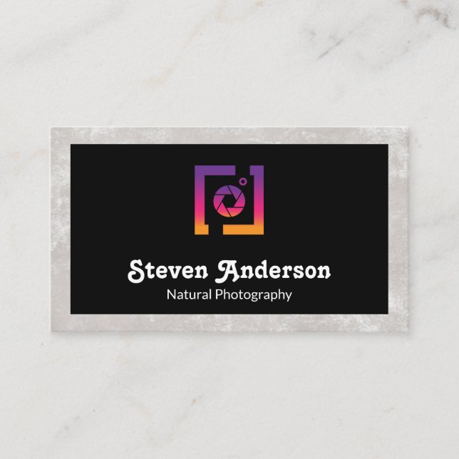Carte De Visite Logo de l'appareil photo (Devant)
