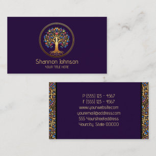 Carte De Visite Logo de l'arbre de vie