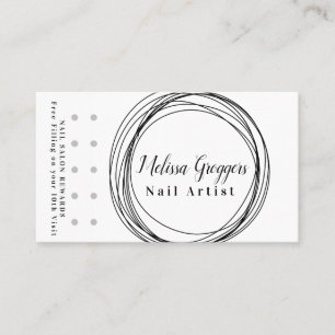 Carte De Visite Logo de l'artiste ongulaire moderne Récompense Noi