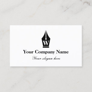 Carte De Visite Logo de l'auteur monogramme modèle écriture manusc