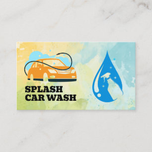 Carte De Visite Logo de lavage de voiture Bouteille Spray Auto