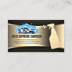 Carte De Visite Logo de lavage de voiture Service de nettoyage G