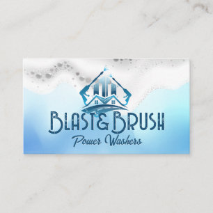 Carte De Visite Logo de lavage sous pression   Les soap-sons