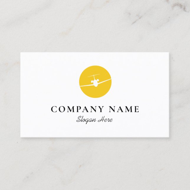 Carte De Visite Logo de l'avion à réaction (Devant)