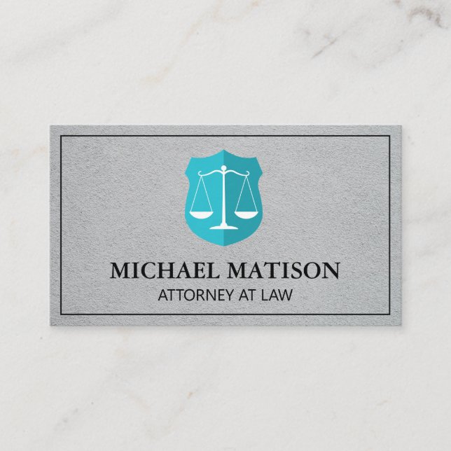 Carte De Visite Logo de l'échelle de justice (Devant)