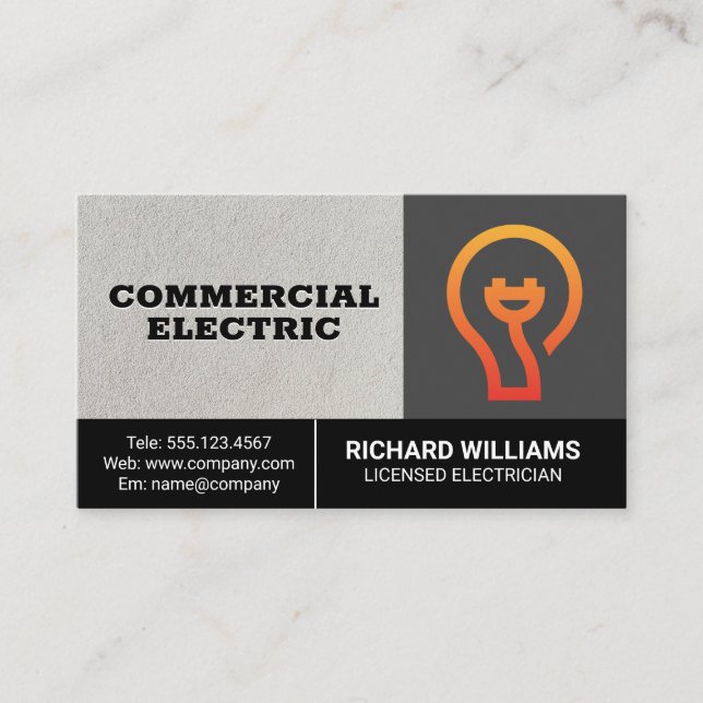 Carte De Visite Logo de l'électricien (Devant)