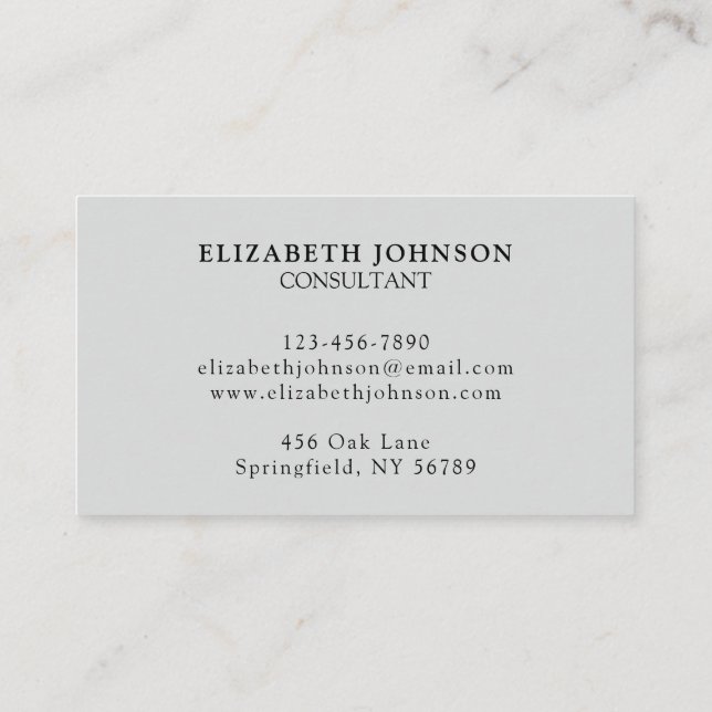 Carte De Visite Logo de l'élégante entreprise Professional Light G (Dos)