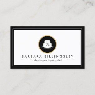 Carte De Visite Logo de l'Emblème de gâteau vintage Boulangerie II
