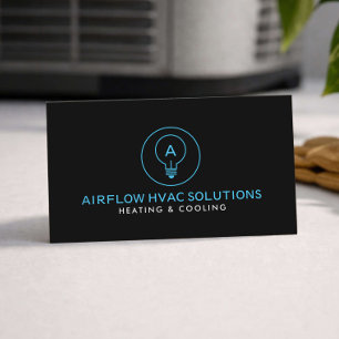 Carte De Visite Logo de l'entrepreneur CVC moderne noir