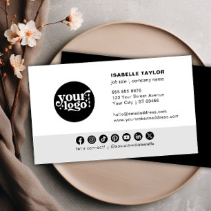 Carte De Visite Logo de l'entreprise minimaliste moderne Icônes de