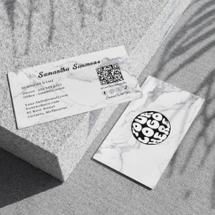 Carte De Visite Logo de l'entreprise personnalisée Code QR Employé