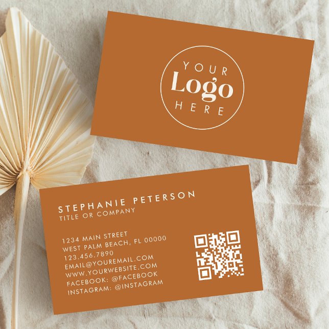Carte De Visite Logo de l'entreprise personnalisée en terre cuite  (Créateur téléchargé)