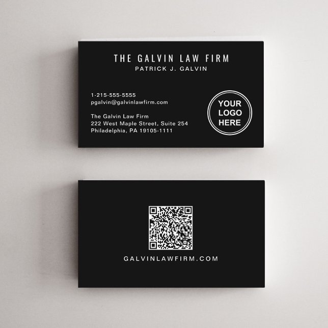 Carte De Visite Logo de l'entreprise professionnelle QR Code emplo (Capture attention, make connections, and leave a lasting impression with our modern QR business card)
