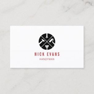 Carte De Visite Logo de l'homme de main de réparation de maison mo