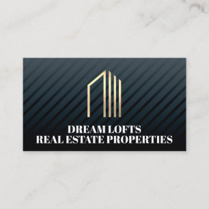 Carte De Visite Logo de l'immobilier Gold Foil