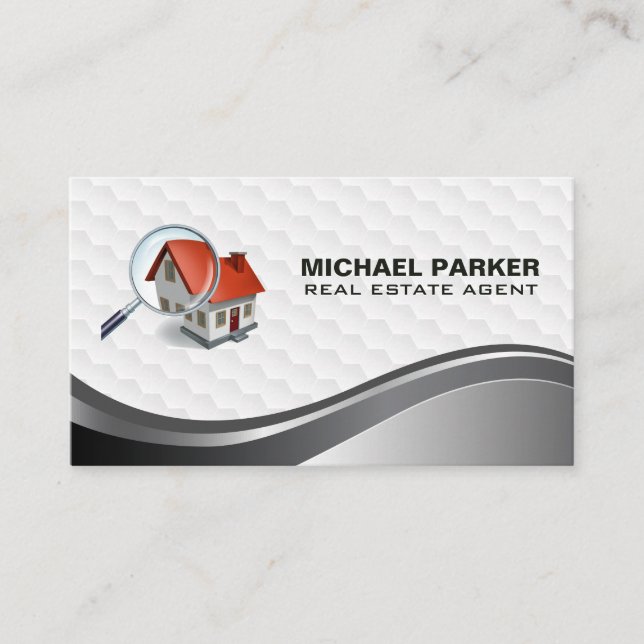Carte De Visite Logo de l'immobilier moderne | Recherche à domicil (Devant)