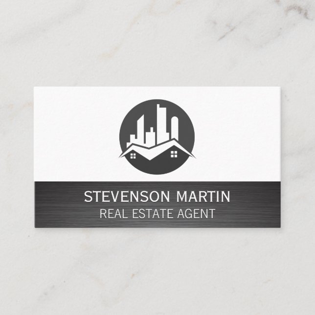 Carte De Visite Logo de l'immobilier résidentiel moderne (Devant)
