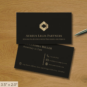 Carte De Visite Logo de luxe noir