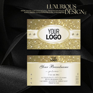 Carte De Visite Logo de luxe Parties scintillant Or Étoiles Étoi