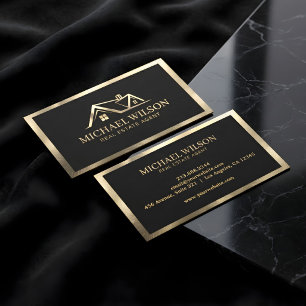 Carte De Visite Logo de maison de courtage immobilier professionne