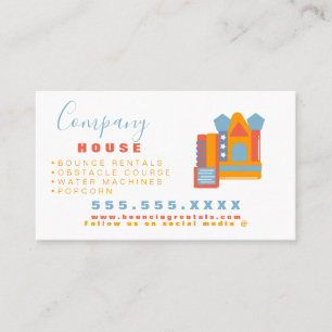 Carte De Visite Logo de Maison de Rebond Moderne pour Location de 