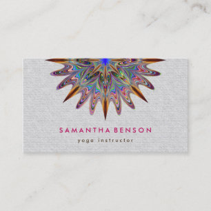 Carte De Visite Logo de mandala de fleur de lotus élégant pour pro
