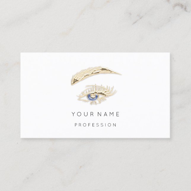 Carte De Visite Logo de maquillage Brows professionnels QRCode bla (Devant)