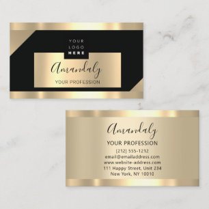 Carte De Visite Logo de maquillage professionnel moderne Studio Go