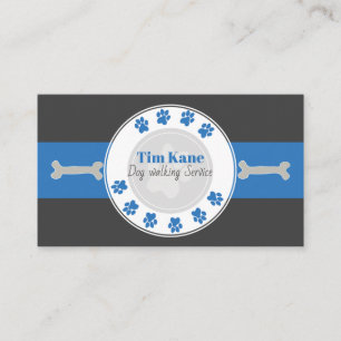 Carte De Visite Logo de marche d'empreinte de patte de chien