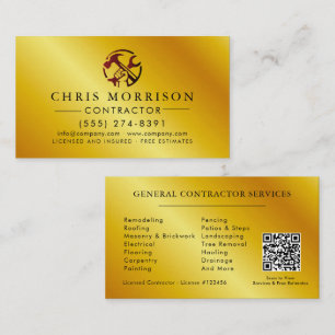 Carte De Visite Logo de marketing pour l'entreprise de constructio