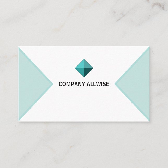 Carte De Visite Logo de marque Turquoise et blanc (Devant)