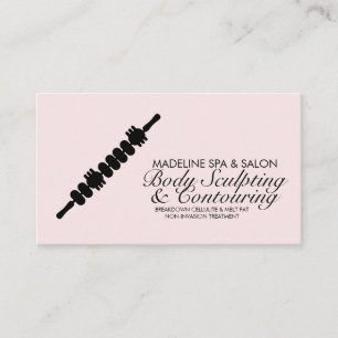 Carte De Visite Logo de Massage de Sculpture Corporelle de Contour