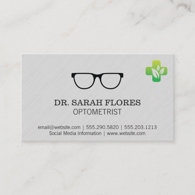 Carte De Visite Logo de médecine | Lunettes (Devant)