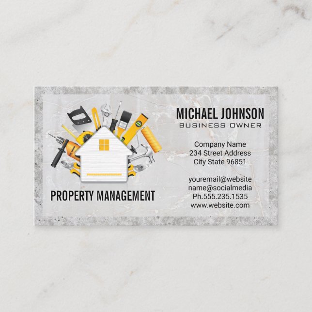 Carte De Visite Logo de menuiserie | Propriétés immobilières (Devant)