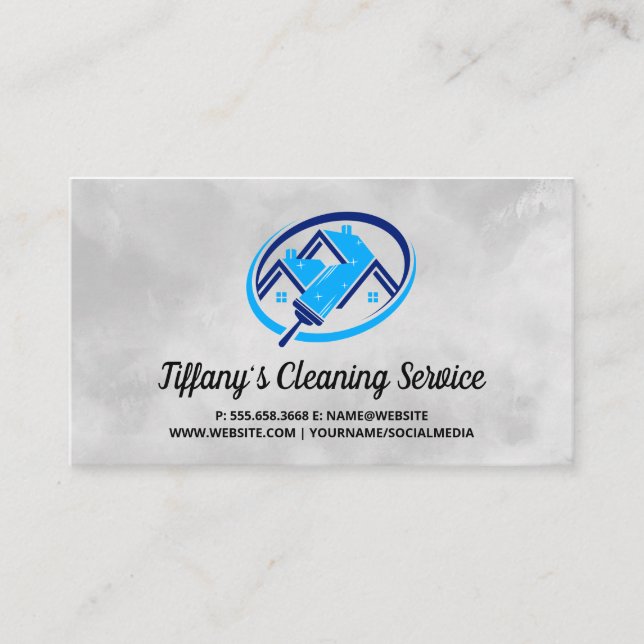 Carte De Visite Logo de nettoyage de la maison | Maid | Janvier (Devant)