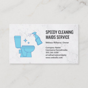 Carte De Visite Logo de nettoyage des toilettes