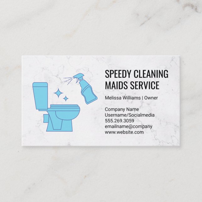Carte De Visite Logo de nettoyage des toilettes (Devant)