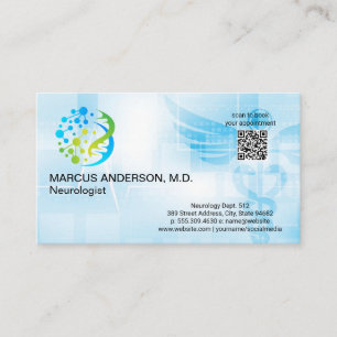Carte De Visite Logo de neurologie Arrière - plan Médicale