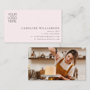Carte De Visite Logo de Pâtissier Boulanger Minimaliste Moderne Ph