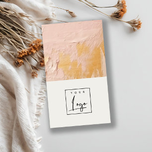 Carte De Visite Logo de peinture à l'huile rose de Bush classique