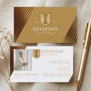 Carte De Visite Logo de photo pour cabinet d'avocats de luxe éléga