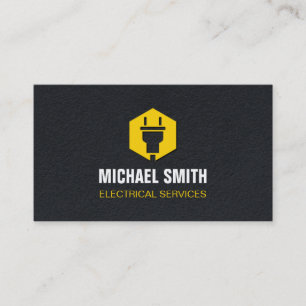 Carte De Visite Logo de prise électrique Électricien Électrique Te