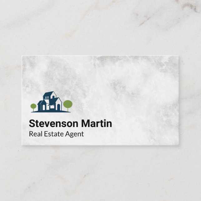 Carte De Visite Logo de propriété Estate (Devant)