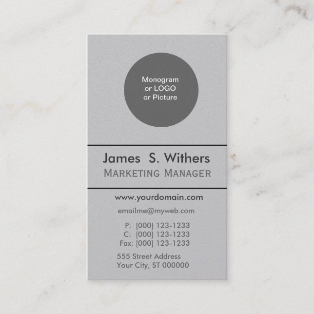 Carte De Visite Logo de rebranding professionnel en haut (Devant)