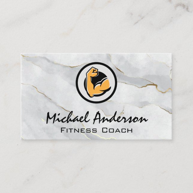 Carte De Visite Logo de remise en forme Flexing Arm (Devant)