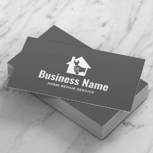 Carte De Visite Logo de réparation de maison professionnel homme à