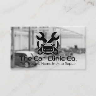 Carte De Visite Logo de réparation mécanique Garage