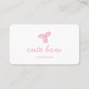 Carte De Visite Logo de Ruban Mignon   Marque de Boutique ou de Be
