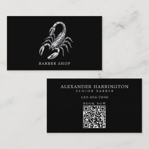 Carte De Visite Logo de salon de coiffure professionnel Scorpion A