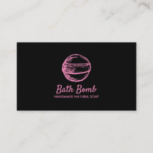 Carte De Visite Logo de savon naturel noir bombe de bain de spa